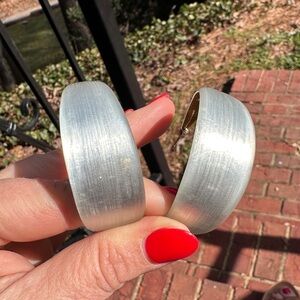 Silver Lucite, Alexis Bittar hoops